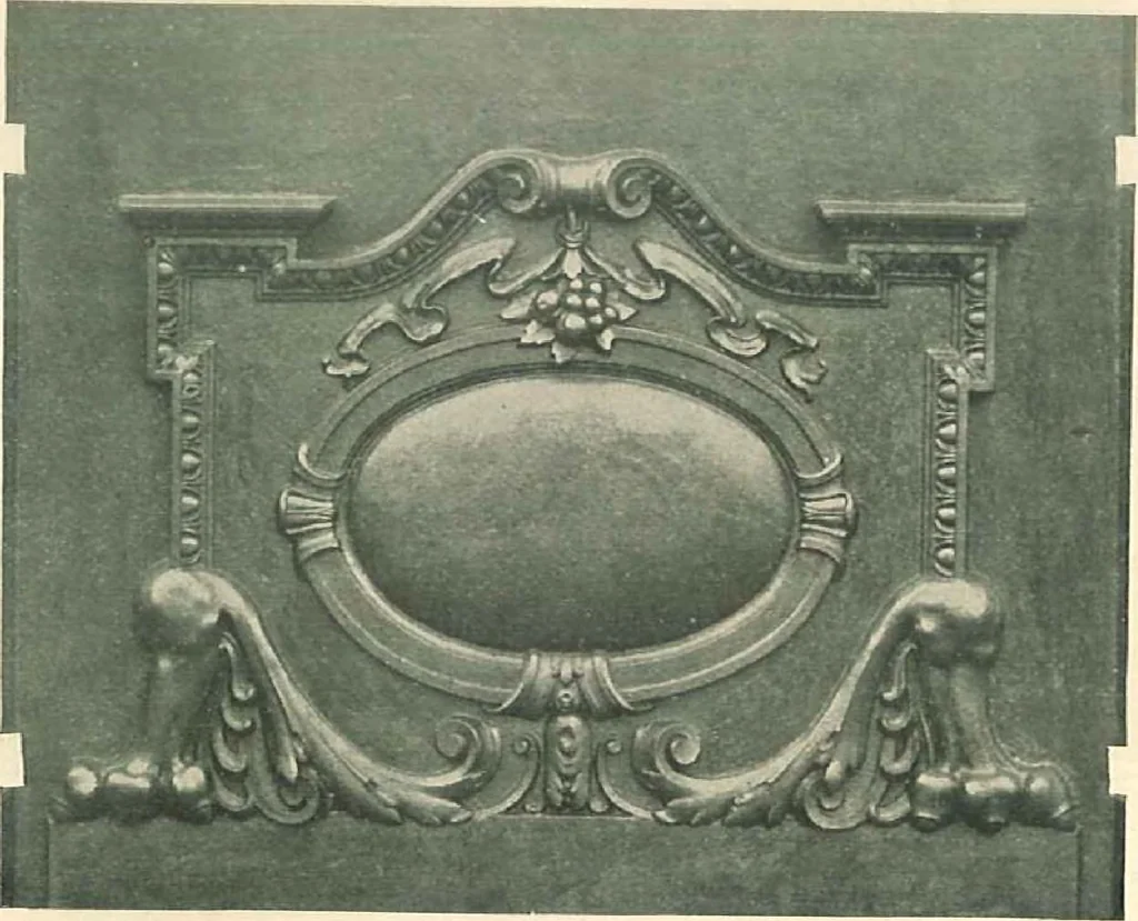 An illustration from Grates and fireplace fixtures in iron and brass, 1907, leaf 47