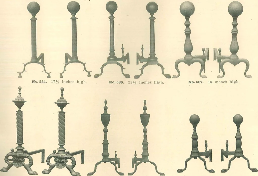 An illustration from Grates and fireplace fixtures in iron and brass, 1907, leaf 52