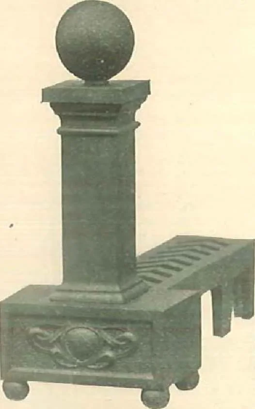 An illustration from Grates and fireplace fixtures in iron and brass, 1907, leaf 54
