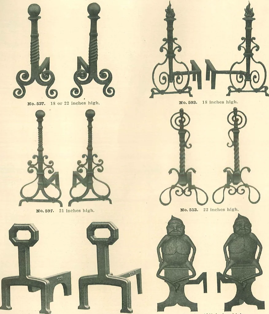 An illustration from Grates and fireplace fixtures in iron and brass, 1907, leaf 56