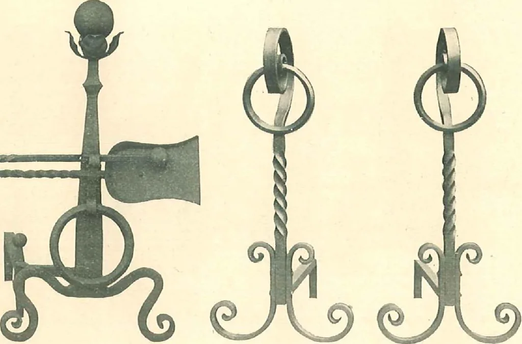 An illustration from Grates and fireplace fixtures in iron and brass, 1907, leaf 57