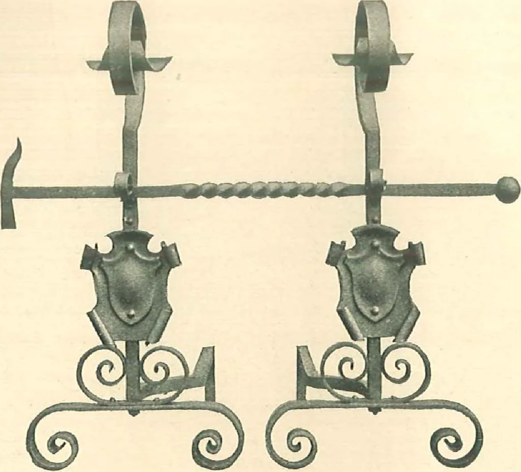 An illustration from Grates and fireplace fixtures in iron and brass, 1907, leaf 59
