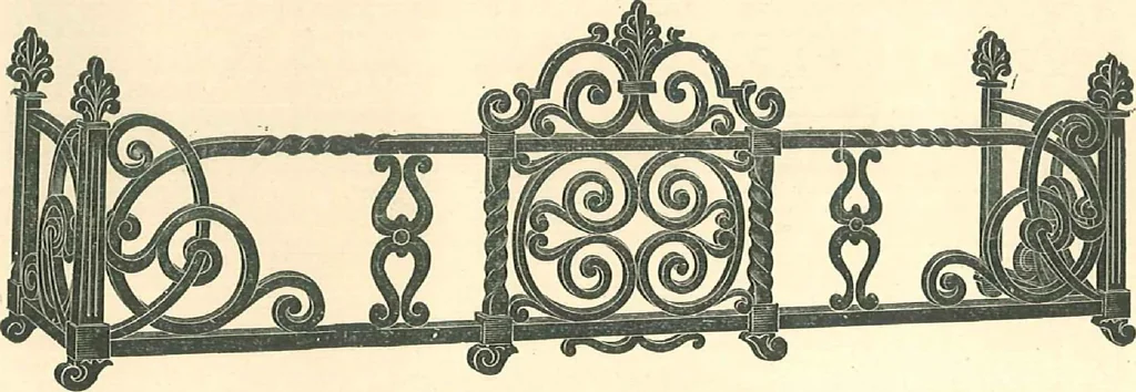 An illustration from Grates and fireplace fixtures in iron and brass, 1907, leaf 61