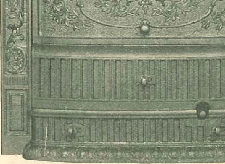 An illustration from Grates and fireplace fixtures in iron and brass, 1907, leaf 9