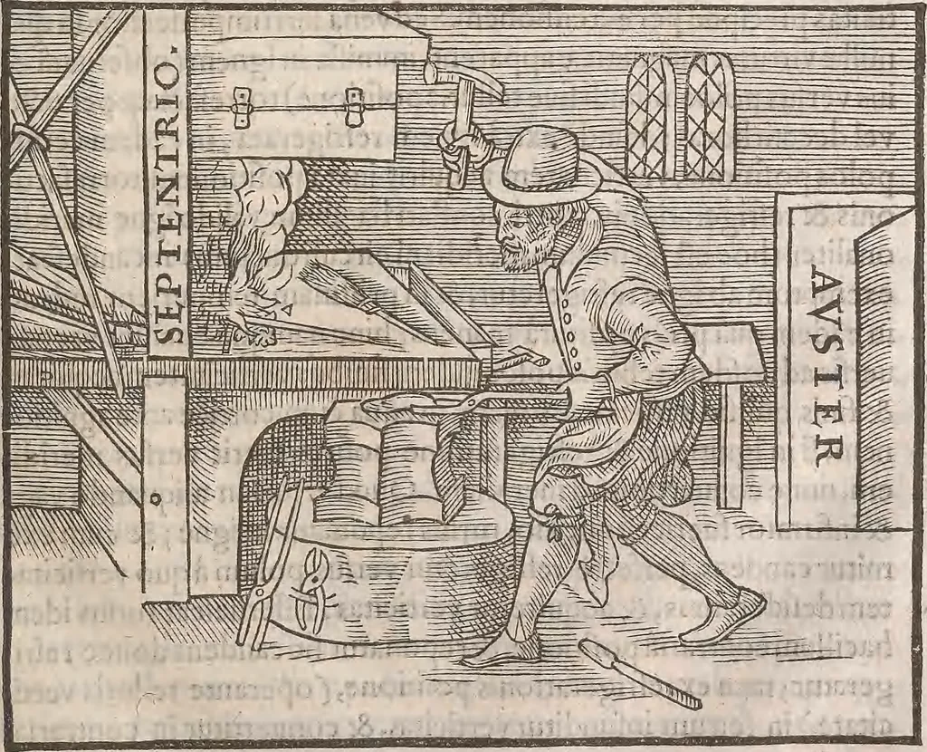 An illustration from Guilielmi Gilberti Colcestrensis, medici londinensis, De magnete : magneticisque corporibus, et de magno magnete tellure; physiologia noua, plurimis & argumentis, & experimentis demonstrata, 1600, leaf 160