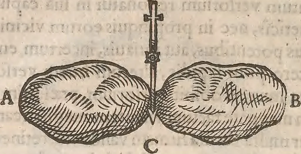 An illustration from Guilielmi Gilberti Colcestrensis, medici londinensis, De magnete : magneticisque corporibus, et de magno magnete tellure; physiologia noua, plurimis & argumentis, & experimentis demonstrata, 1600, leaf 171