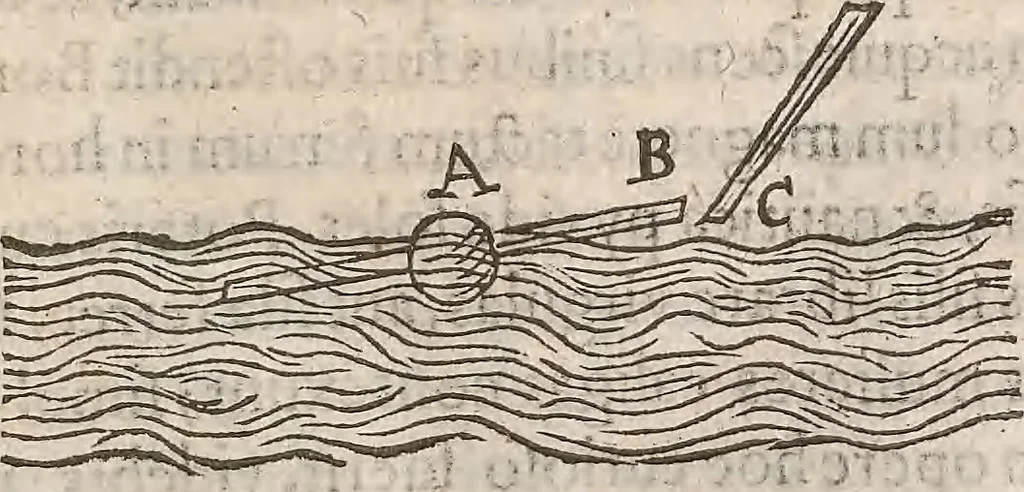 An illustration from Guilielmi Gilberti Colcestrensis, medici londinensis, De magnete : magneticisque corporibus, et de magno magnete tellure; physiologia noua, plurimis & argumentis, & experimentis demonstrata, 1600, leaf 50