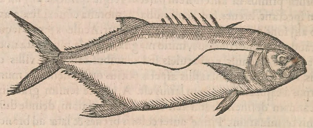 An illustration from Gulielmi Rondeletii doctoris Medici et medicinae ... Libri de piscibus marinis : in quibus veræ piscium effigies expressae sunt : quæ in tota piscium historia continentur, indicat elenchus pagina nona et decima : postremo accesserunt indices necessarij, 1554, leaf 274