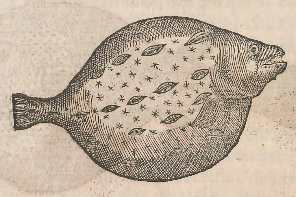 An illustration from Gulielmi Rondeletii doctoris Medici et medicinae ... Libri de piscibus marinis : in quibus veræ piscium effigies expressae sunt : quæ in tota piscium historia continentur, indicat elenchus pagina nona et decima : postremo accesserunt indices necessarij, 1554, leaf 440