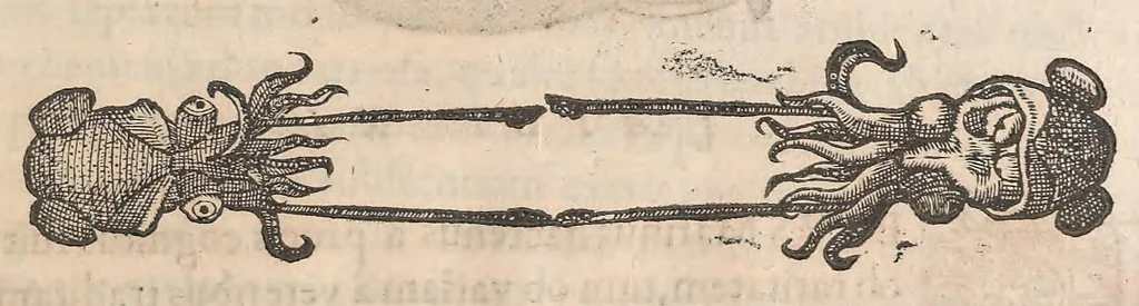 An illustration from Gulielmi Rondeletii doctoris Medici et medicinae ... Libri de piscibus marinis : in quibus veræ piscium effigies expressae sunt : quæ in tota piscium historia continentur, indicat elenchus pagina nona et decima : postremo accesserunt indices necessarij, 1554, leaf 539