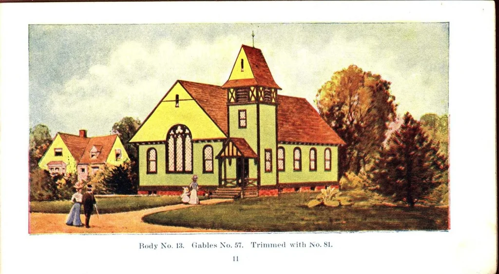 An illustration from Hammer's house painting styles for 1900., 1900, leaf 10