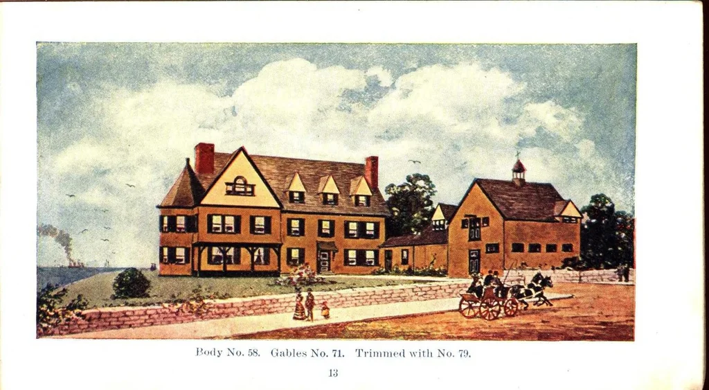 An illustration from Hammer's house painting styles for 1900., 1900, leaf 12