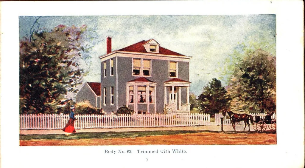 An illustration from Hammer's house painting styles for 1900., 1900, leaf 8