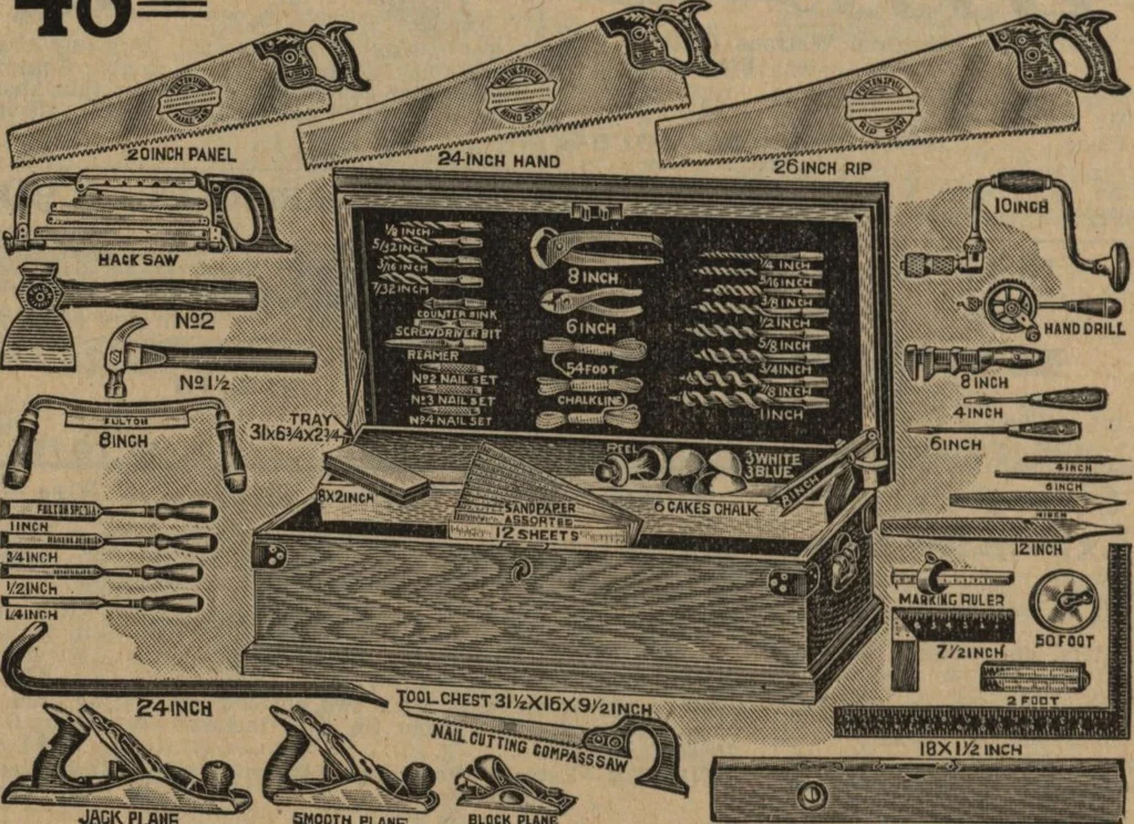 An illustration from Hardware, 1919, leaf 57