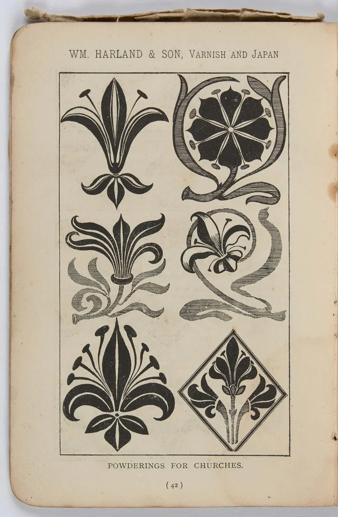 An illustration from Suggestions in decorative design and colour combinations / Wm. Harland & Son, 1894, leaf 45