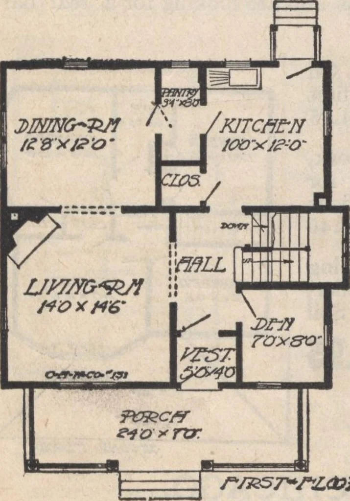 An illustration from A book of plans, no. 66, 1914, leaf 25