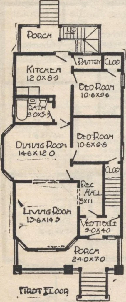 An illustration from A book of plans, no. 66, 1914, leaf 43
