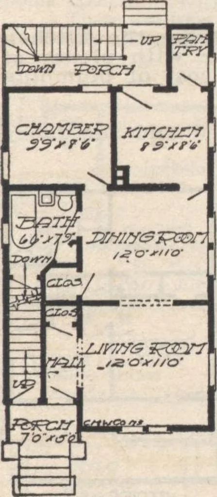 An illustration from A book of plans, no. 66, 1914, leaf 44