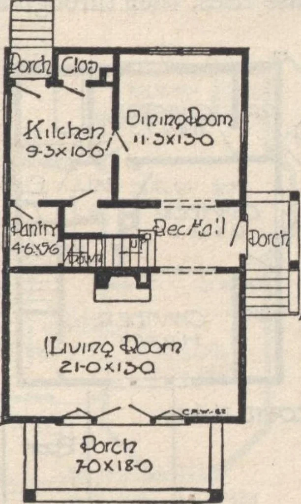 An illustration from A book of plans, no. 66, 1914, leaf 46