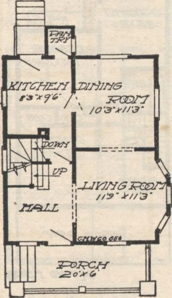 An illustration from A book of plans, no. 66, 1914, leaf 52