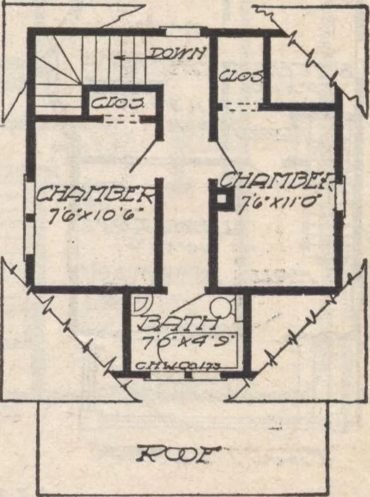 An illustration from A book of plans, no. 66, 1914, leaf 58