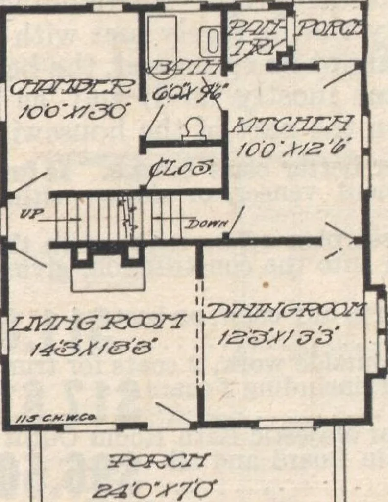 An illustration from A book of plans, no. 66, 1914, leaf 66