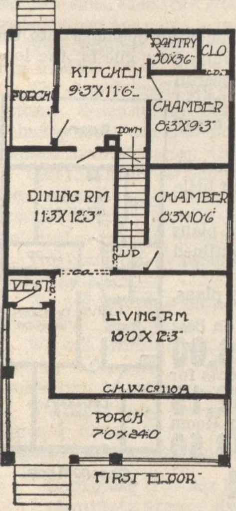 An illustration from A book of plans, no. 66, 1914, leaf 74