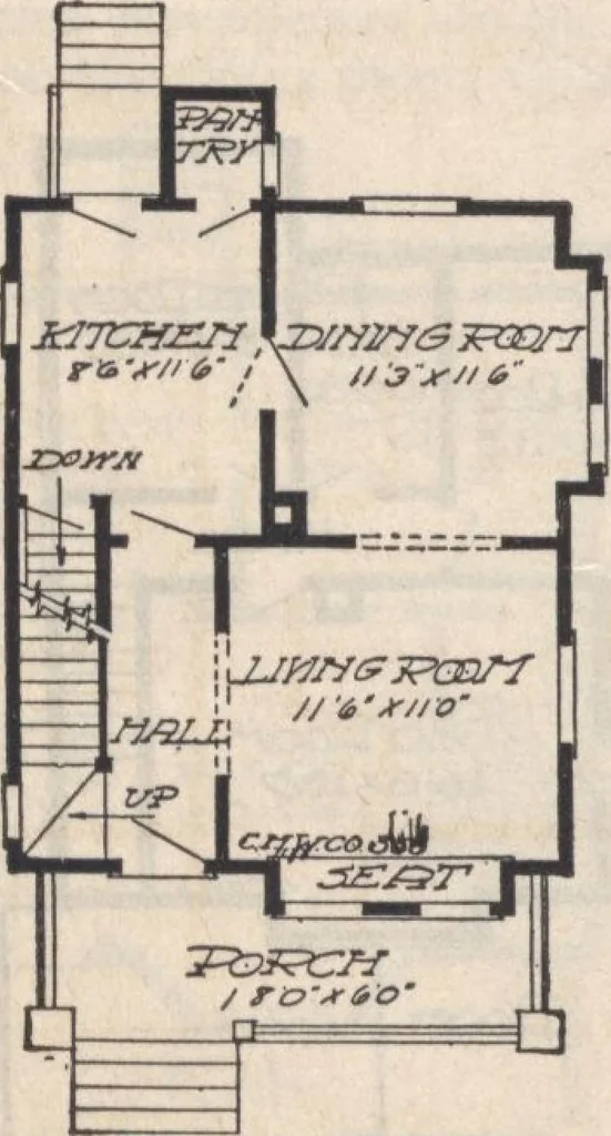 An illustration from A book of plans, no. 66, 1914, leaf 87