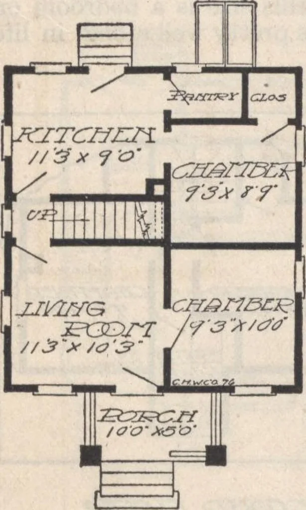 An illustration from A book of plans, no. 66, 1914, leaf 89