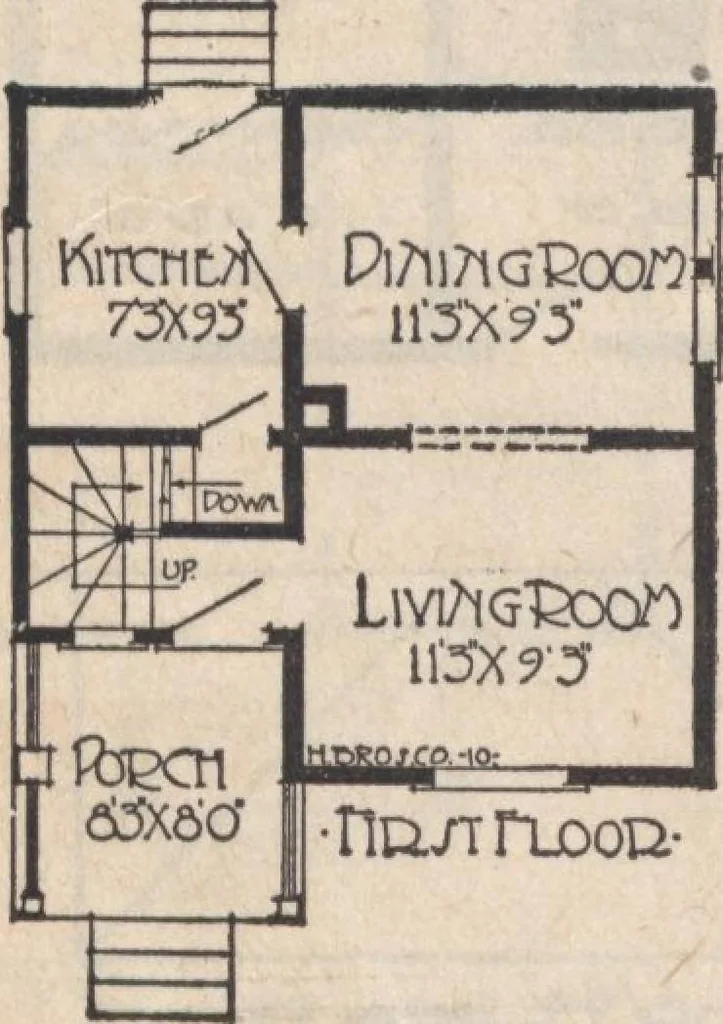 An illustration from A book of plans, no. 66, 1914, leaf 91