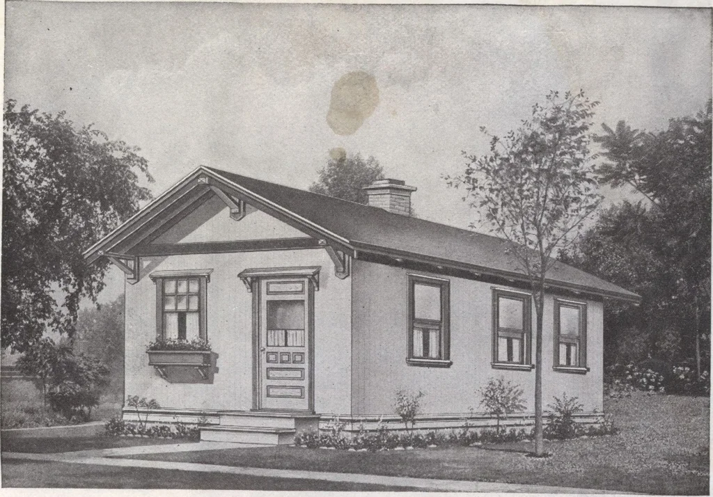 An illustration from Presto-up patented bolt-together, houses-garages-barns etc., 1920, leaf 13