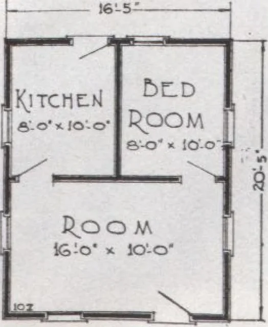 An illustration from Presto-up patented bolt-together, houses-garages-barns etc., 1920, leaf 13