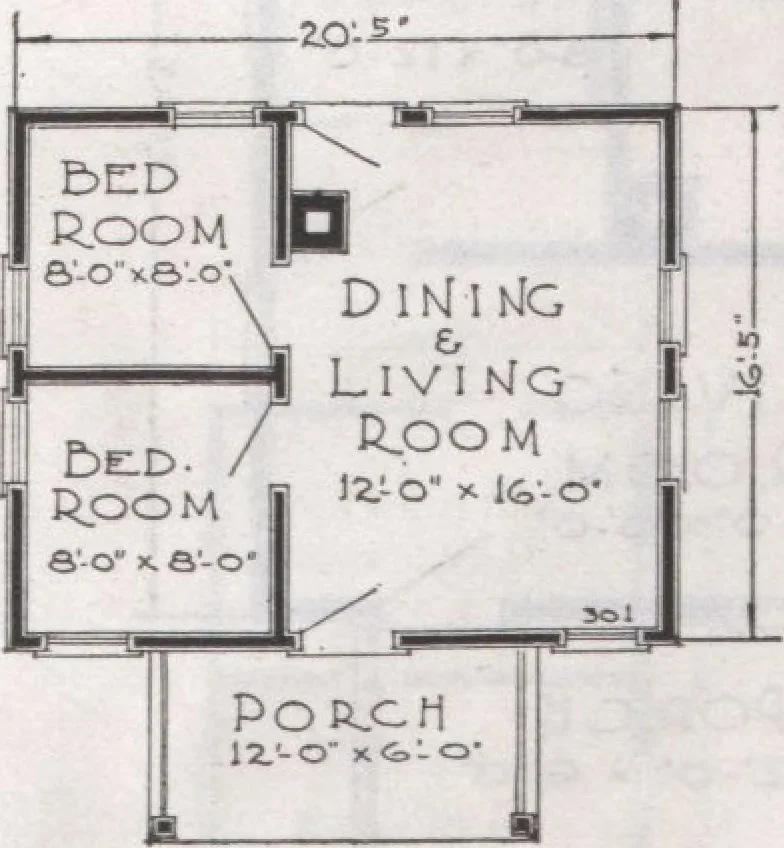 An illustration from Presto-up patented bolt-together, houses-garages-barns etc., 1920, leaf 15
