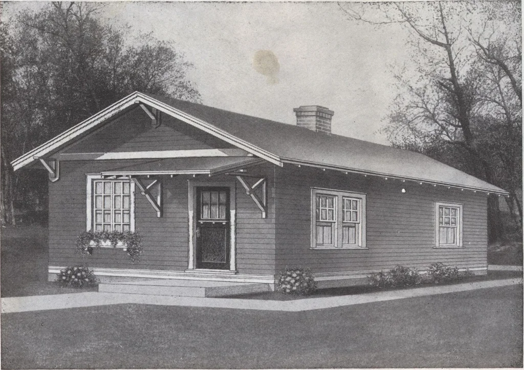 An illustration from Presto-up patented bolt-together, houses-garages-barns etc., 1920, leaf 16
