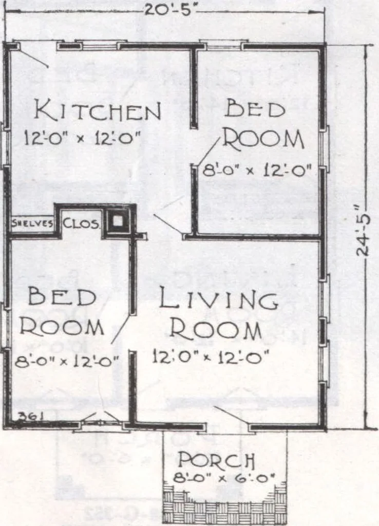 An illustration from Presto-up patented bolt-together, houses-garages-barns etc., 1920, leaf 16