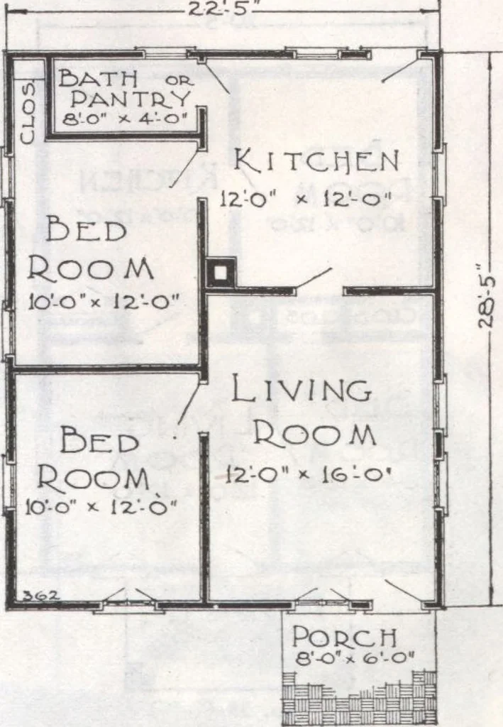 An illustration from Presto-up patented bolt-together, houses-garages-barns etc., 1920, leaf 16