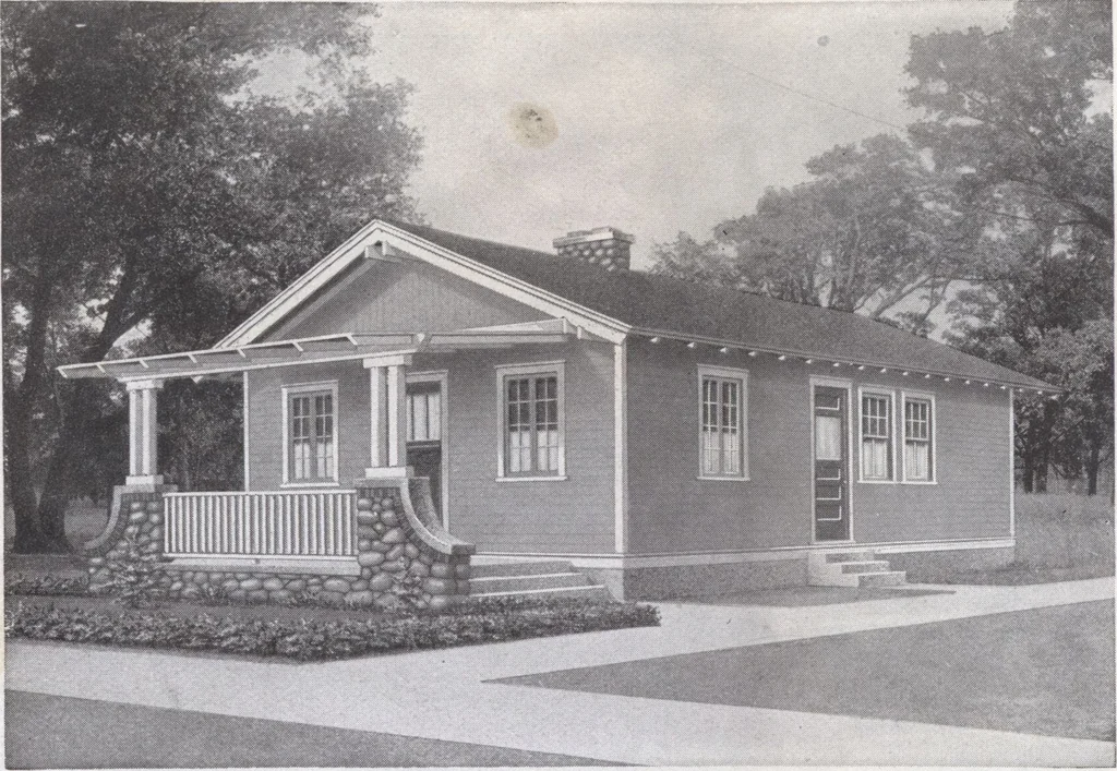 An illustration from Presto-up patented bolt-together, houses-garages-barns etc., 1920, leaf 18