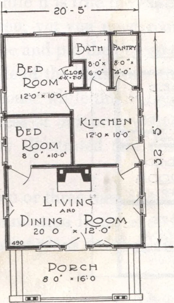 An illustration from Presto-up patented bolt-together, houses-garages-barns etc., 1920, leaf 18