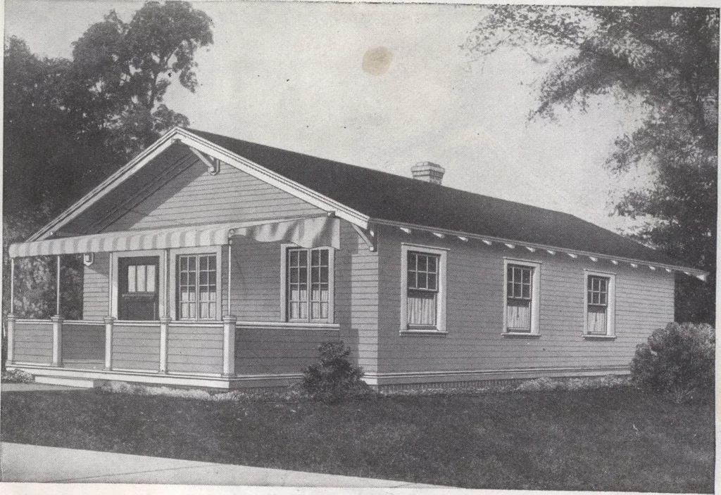 An illustration from Presto-up patented bolt-together, houses-garages-barns etc., 1920, leaf 19