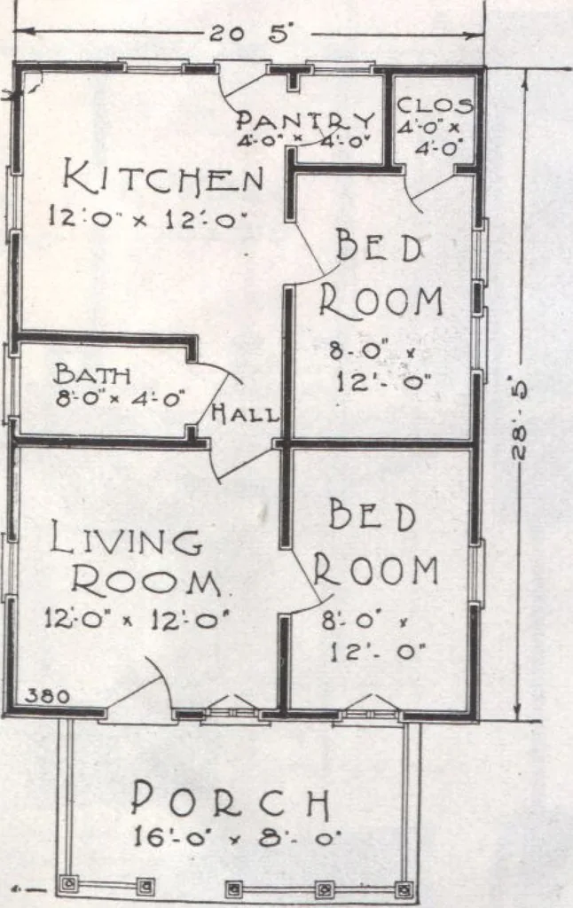 An illustration from Presto-up patented bolt-together, houses-garages-barns etc., 1920, leaf 19