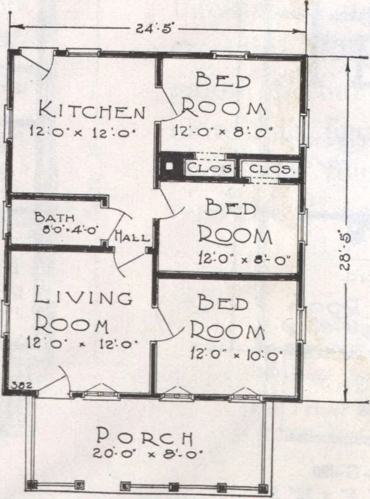 An illustration from Presto-up patented bolt-together, houses-garages-barns etc., 1920, leaf 19