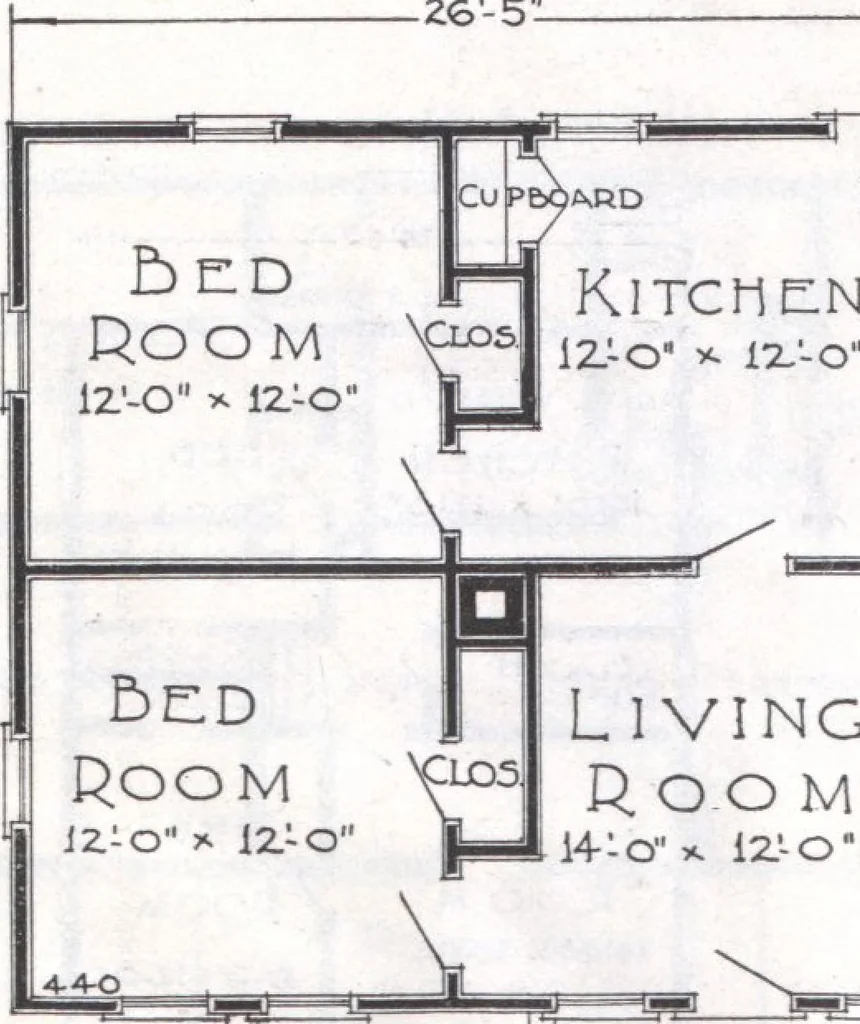 An illustration from Presto-up patented bolt-together, houses-garages-barns etc., 1920, leaf 22