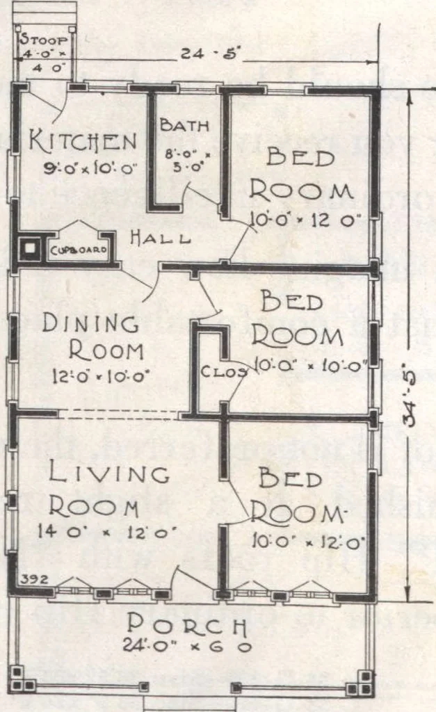 An illustration from Presto-up patented bolt-together, houses-garages-barns etc., 1920, leaf 23