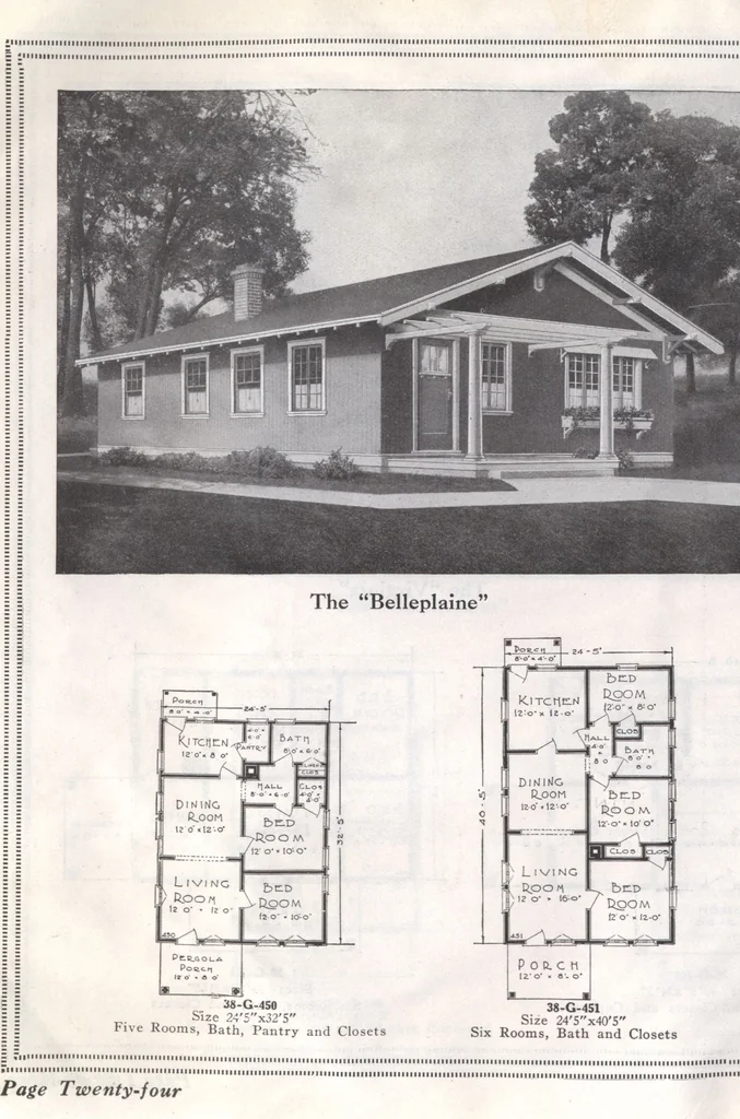 An illustration from Presto-up patented bolt-together, houses-garages-barns etc., 1920, leaf 25