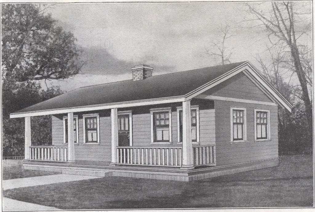 An illustration from Presto-up patented bolt-together, houses-garages-barns etc., 1920, leaf 26