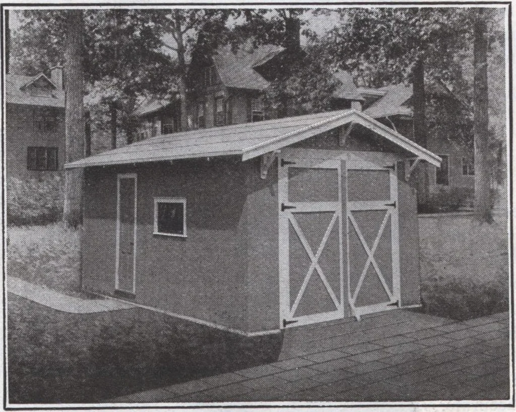 An illustration from Presto-up patented bolt-together, houses-garages-barns etc., 1920, leaf 34