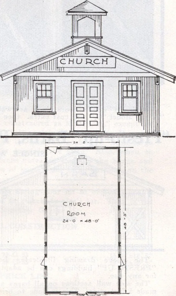 An illustration from Presto-up patented bolt-together, houses-garages-barns etc., 1920, leaf 43