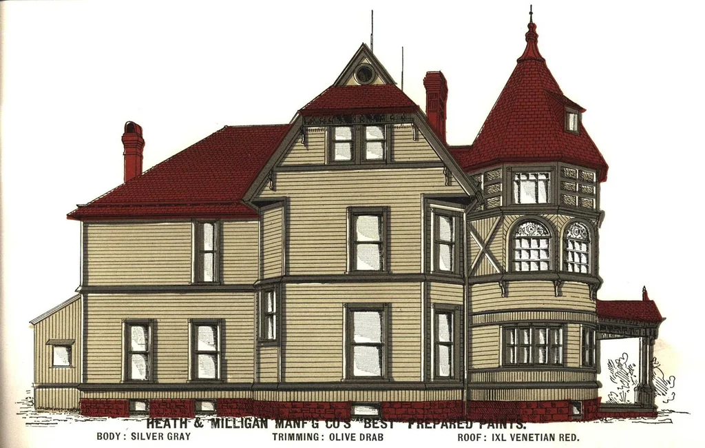 An illustration from Heath & Milligan House Paint, 1890, leaf 10