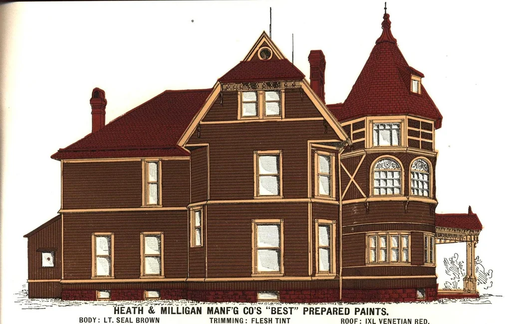 An illustration from Heath & Milligan House Paint, 1890, leaf 16