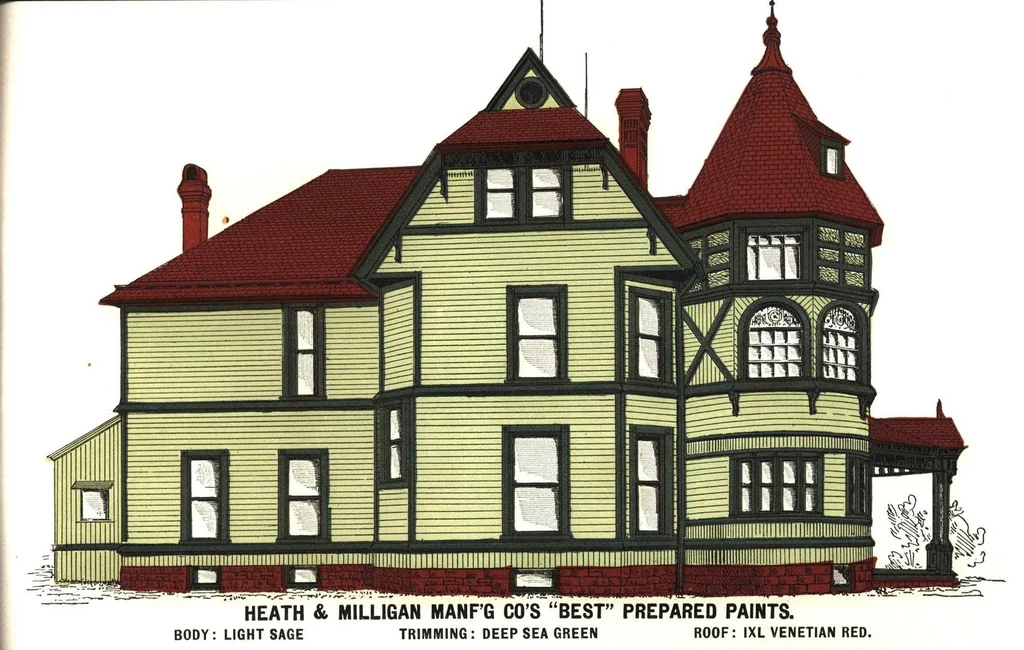 An illustration from Heath & Milligan House Paint, 1890, leaf 18